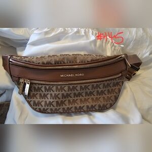 Michael Kors Brown Logo Belt Bag